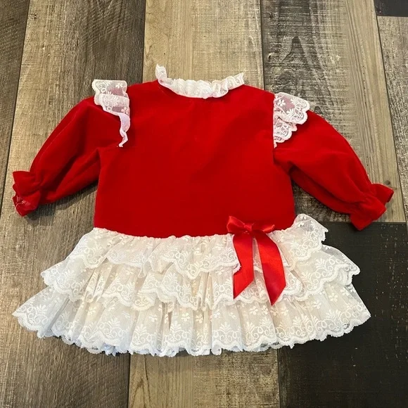 white christmas dresses Youngland Baby Girls 12-24 Months Sequin Rosette Dress 18 Months / Red main image 0